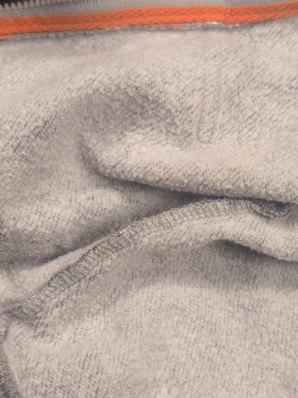 Kids Skull Print Zip Hoodie in Gray and Orange - Picture 9 of 11